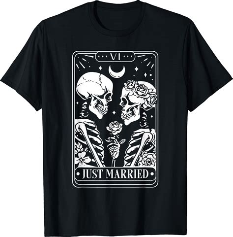 Hot Trending Kiraa Tee With Just Married The Lovers Skeleton Couple Unisex S 5Xl T Shirt