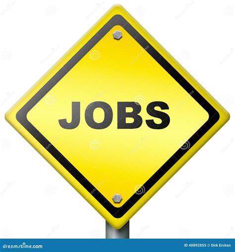 Jobs ahead stock illustration. Image of isolated, billboard - 40892855