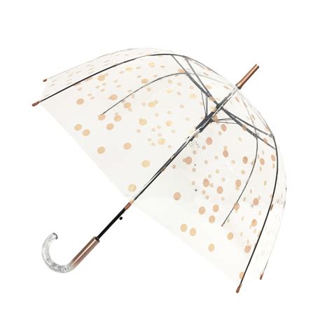 Parapluie cloche pois cuivrés femme automatique transparent Kausia