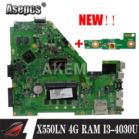 Akmey X550ln Laptop Motherboard For Asus X550ld A550l Y581l W518l X550ln Test Original Mainboard