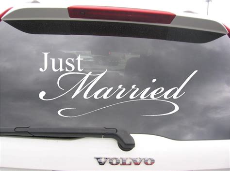 Just Married Wedding Car Decoration Vinyl Decal Sticker