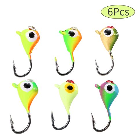 Pcs Ice Fishing Hook G G G Winter Ice Fishing Lure Barbed