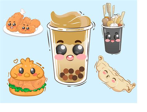 cute food illustration by Atrista_Felis on Dribbble