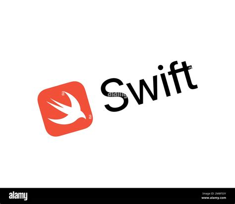 Swift programming language, rotated logo, white background Stock Photo ...