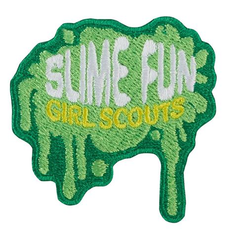 Slime Fun Iron On Patch Girl Scout Daisy Activities Girl Scout