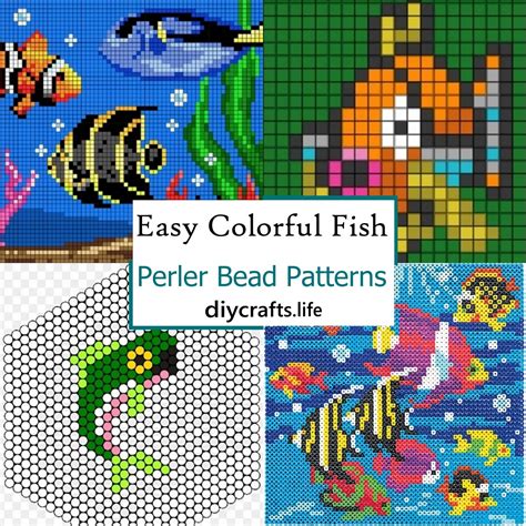 15 Easy Colorful Fish Perler Bead Patterns - DIY Crafts