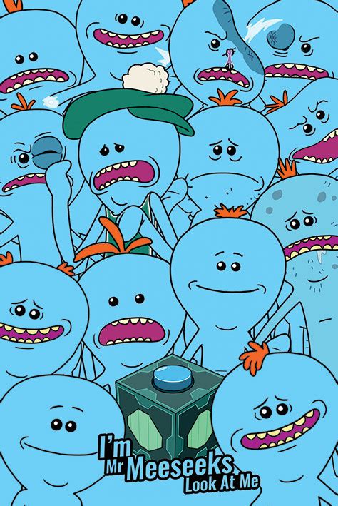 Rick And Morty Mr Meeseeks Póster Lámina Compra En Posters Es