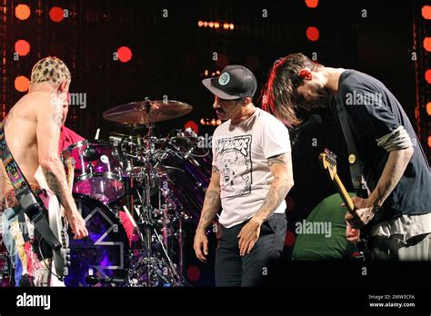 Anthony Kiedis Flea Chad Smith And Josh Klinghoffer With Red Hot Chili Peppers Perform During