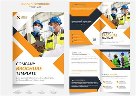 Modern Construction Or Real Estate Bifold Brochure Design