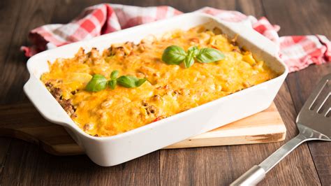 Kartoffel Hack Auflauf Mit Porree Cheddar