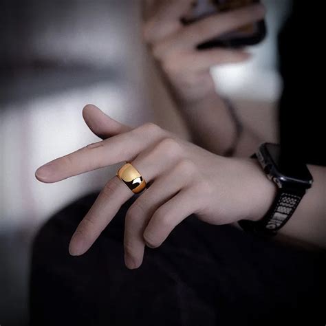 Мужское кольцо Boss из золота 9999 пробы | AliExpress