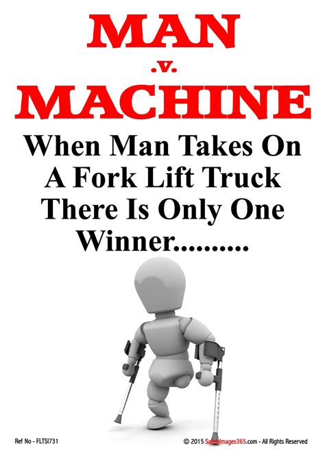 Fork Lift Safety Posters Man V Machine Safety Posters