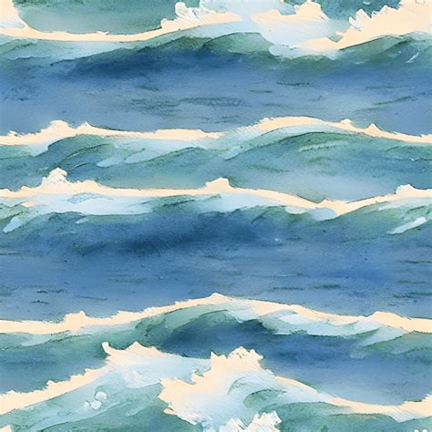 Waves at the Beach Watercolor Graphic · Creative Fabrica