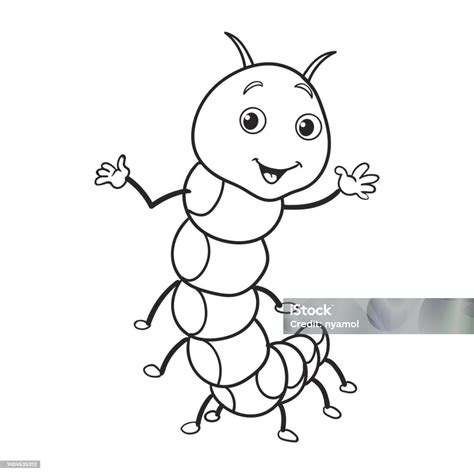 mewarnai halaman  buku  anakanak ilustrasi kartun kaki seribu