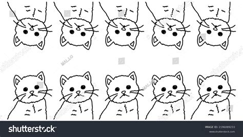 Minimalist Cat Drawing Cat Pattern Background Stock Vector (Royalty ...