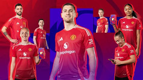 Les Maillots De Manchester United Portant La Marque Snapdragon Font