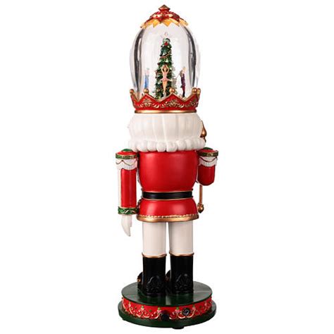 Led Nutcracker Christmas Tree Scene With Glass Hat 12x12x40 Cm Online