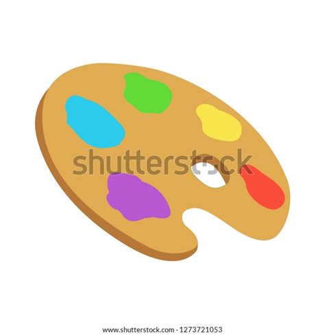 Artist Palette Emoji Vector Stock Vector (Royalty Free) 1273721053