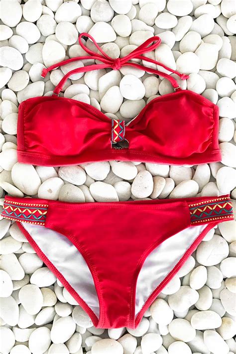 Feel Jubilant Embroidery Bikini Set