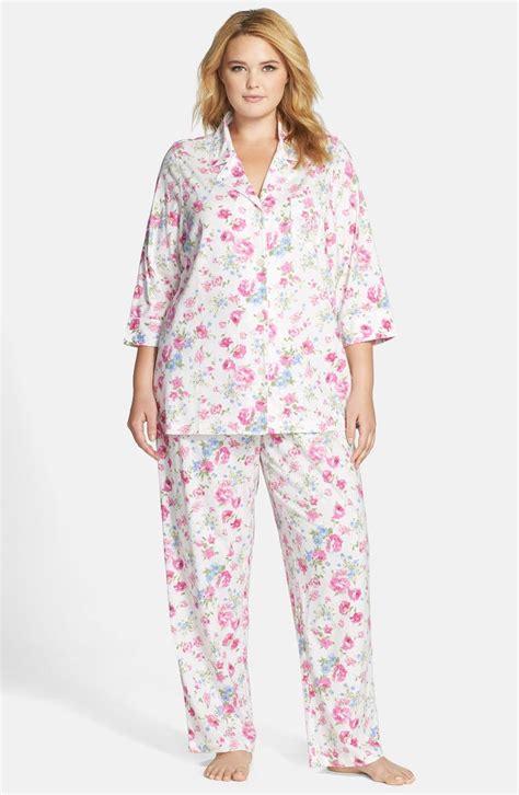 Lauren Ralph Lauren Floral Print Jersey Pajamas Plus Size Nordstrom