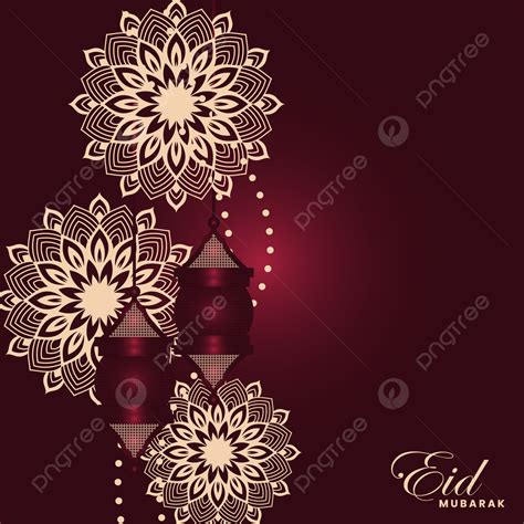 Luxury Eid Mubarak Wishes Card Design Background Ramazan Lantern