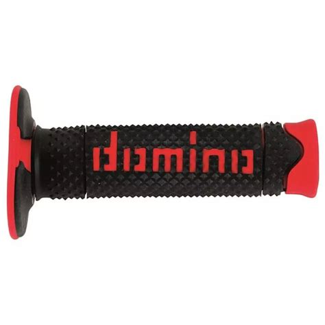 Poign Es Domino A Dsh Full Grip Noir Rouge Rev Tement Poignee Moto