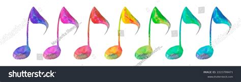 colourful  note symbols  color stock illustration