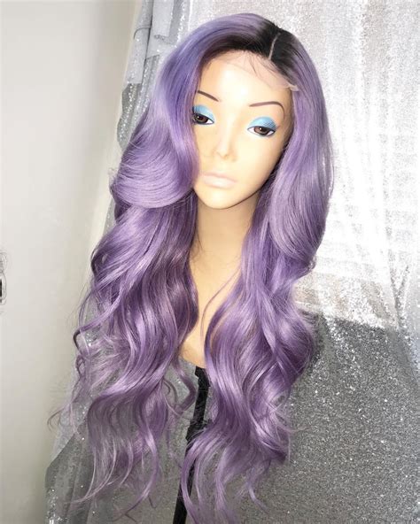 Ombre Purple Lace Wig Hair Styles Lavender Hair Brown Ombre Hair Color