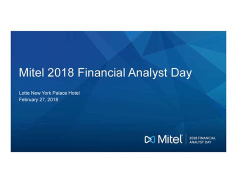 mitel networks mitl investor  slideshow nasdaqmitl