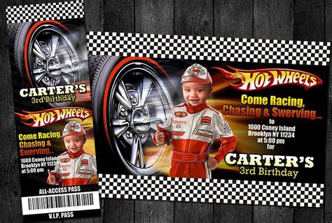 Cool Free Template Hot Wheels Birthday Party Invitations Hot Wheels Birthday Hotwheels
