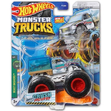 Carrinho Hot Wheels Monster Truck 1 64 Original Mattel Fyj44 Crush Delivery Cód 2217