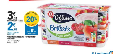 Promo Yaourts Brass S Aux Fruits Mix S Chez E Leclerc