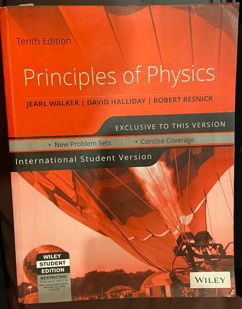 Principles Of Physics 10th Ed Book By Jearl Walker David Halliday