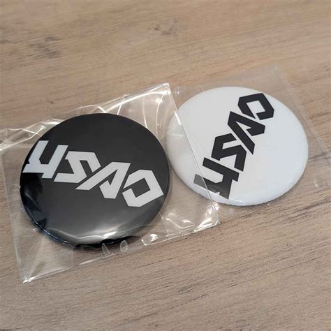 USAOロゴ缶バッジ 57mm HARDCORE TANO C CREW UOM Records USAO GOODS