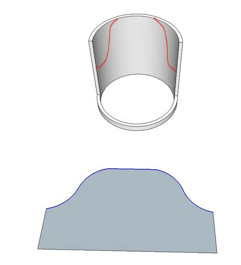 Cut Out Curves On A Half Cylinder Sketchup Sketchup Community