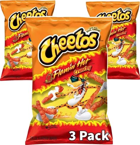 Cheetos Flamin Hot Crunchy American Crisps Snacks G Oz X Large Packs Picclick Uk