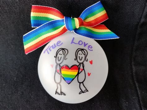 Personalized Christmas Lesbian Ornament Gay Friends Gift Best Girl Friends Etsy