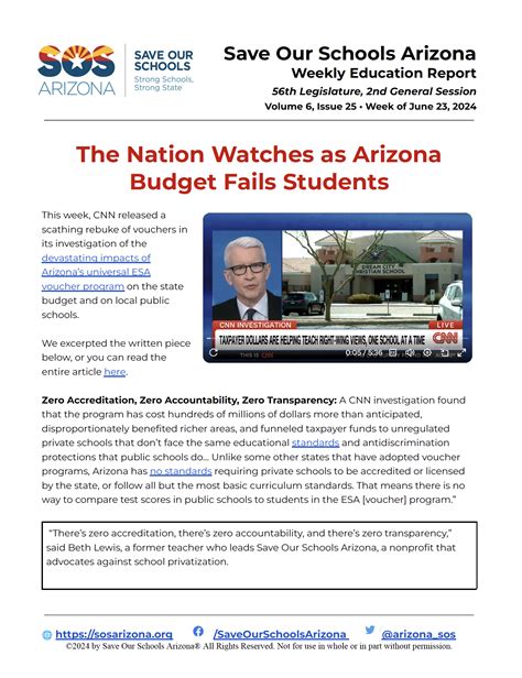 Weekly Ed Report June 23 2024 Save Our Schools Arizona