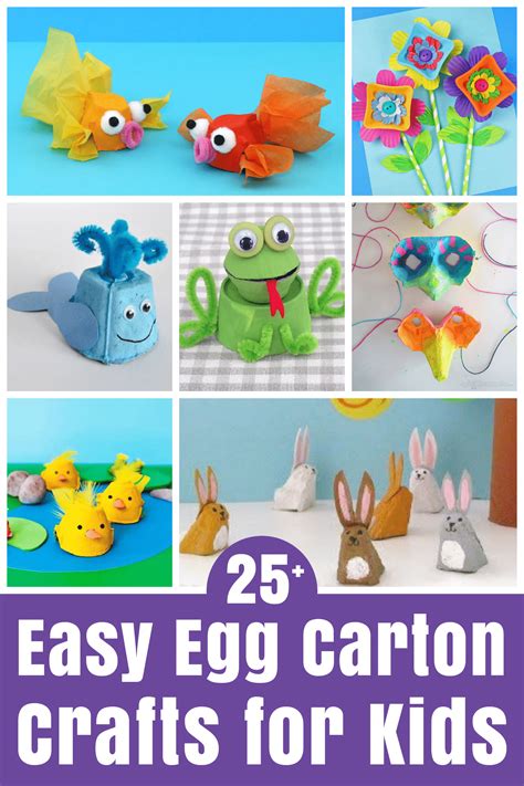 25 Easy Egg Carton Crafts For Kids Happiness Is Homemade