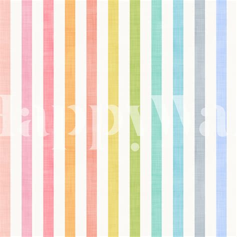 Soft Pastel Rainbow Stripes Wallpaper Happywall