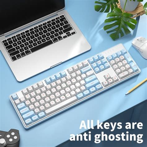FURYCUBE ZT Keys Gasket Mechanical Keyboard Single Backlit Hot Swappable Sky Blue