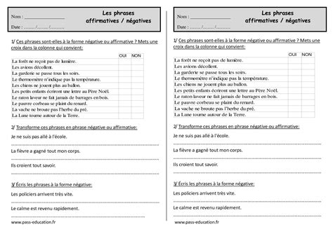 Les Types De Phrases Cours Et Exercices Corrig S