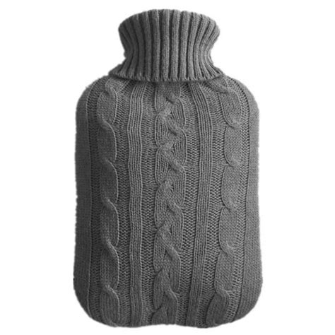Ml Large Capacity Hot Water Bottle Knitted Cover Solid Color Water Filled Bag Cloth Cover