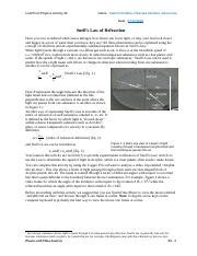 Lab Snells Law Livephoto Physics Activity Name Diamond Dobbins