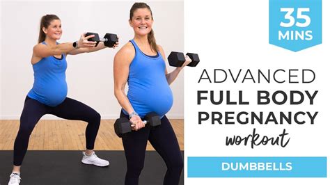 35 Minute Advanced Pregnancy Workout Strength Cardio Safe For All