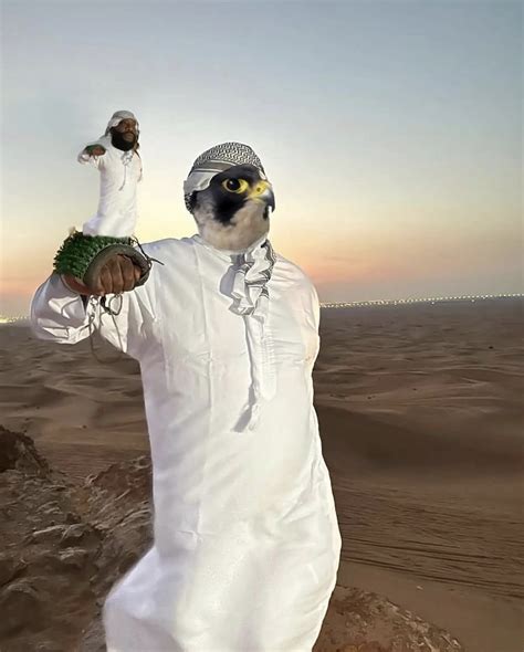 Swapped | Rick Ross Holding a Falcon in the Desert | Know Your Meme