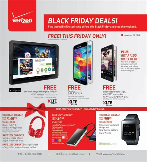 Verizon Black Friday 2014 Deals: Free Galaxy S5, Moto X Football ...