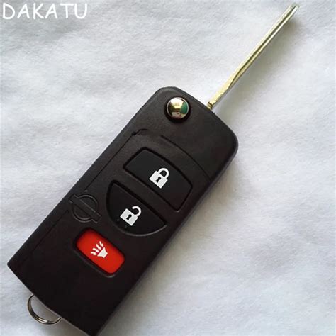 DAKATU 3PCS New 3 Buttons Uncut Blank Modified Flip Folding Remote Key