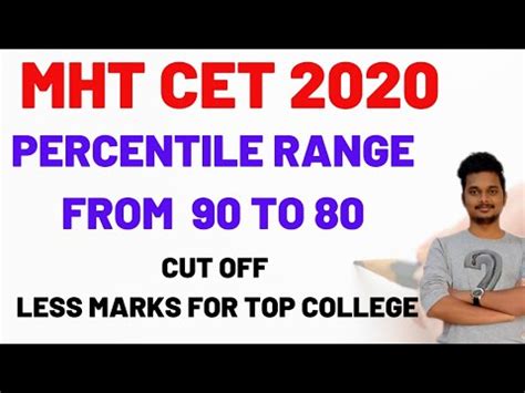 Mht Cet Cut Off Marks Less Marks For Top College From To