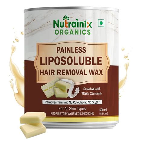 Buy Nutrainix Organics Painless Liposoluble White Chocolate Hair Removal Wax For Arms And Bikini